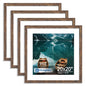 Hongkee 8x10 Picture Frame Set of 4, Real Glass and Wood Frame, 5x7 Mat