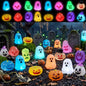 84pcs Halloween Mini Figures,Glow in The Dark Tiny Statue for Halloween Party Favors Dollhouse Decorations Toys