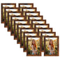 PETAFLOP Wooden Bulk 4x6 Picture Frame Set of 18, Rustic Brown Photo Frames Fits 4 by 6 for Wall or Tabletop Display