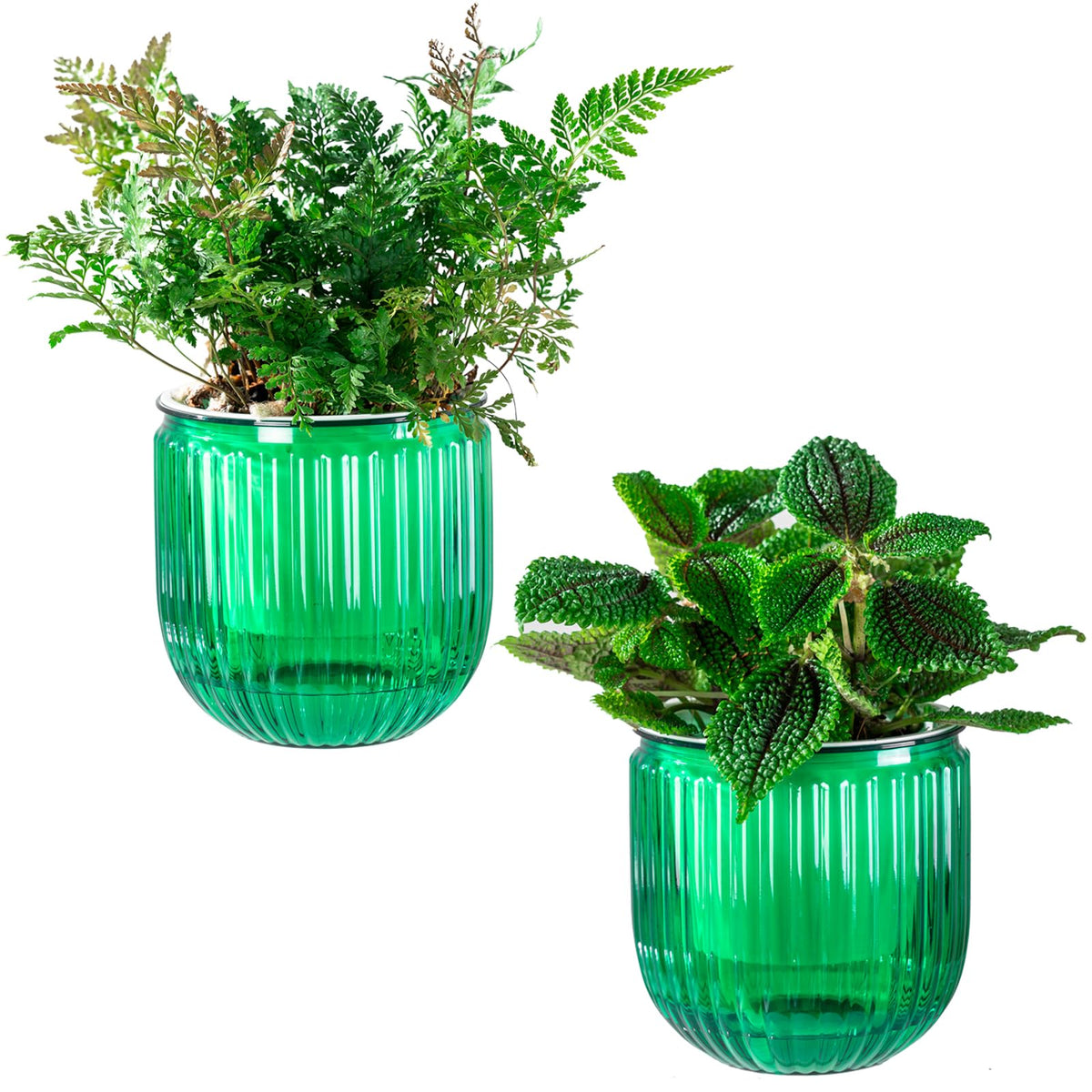 Melphoe Self Watering Pots for Indoor Plants Planter, 4.3 Inch 2 Pack Planters Self Watering Plant Pots for Flower, Houseplants, Succulent, African Violets and Cactus with Drainage