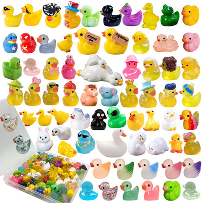 70pcs Mini Tiny Resin Animals for Fairy Garden Decor, Collectible, to Hide, Miniature Landscape, Dollhouse Accessories, Crafts Projects, Easter Scatter, DIY Terrarium(70 Styles)