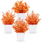 Der Rose 4 Pack 7" Mini Fake Plants, Artificial Plants for Bathroom Decor
