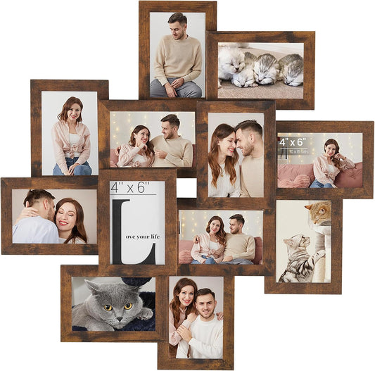 SONGMICS 12-Pack 4 x 6 Collage Picture Frames with Glass Front