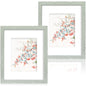 Hongkee 5x7 Picture Frame Set of 2, Real Glass and Wood Frame for Mat 4x6
