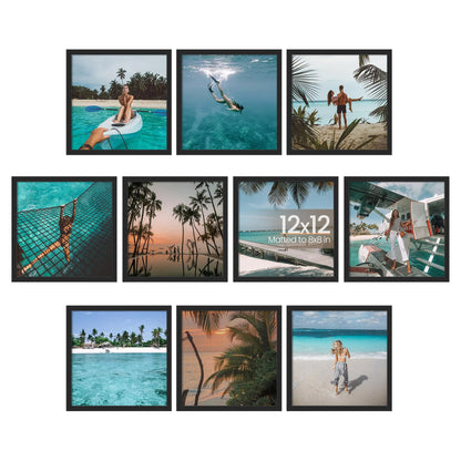 upsimples 4x6 Picture Frame, Photo Collage Wall Decor Set of 10, Black