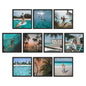 upsimples 4x6 Picture Frame, Photo Collage Wall Decor Set of 10, Black