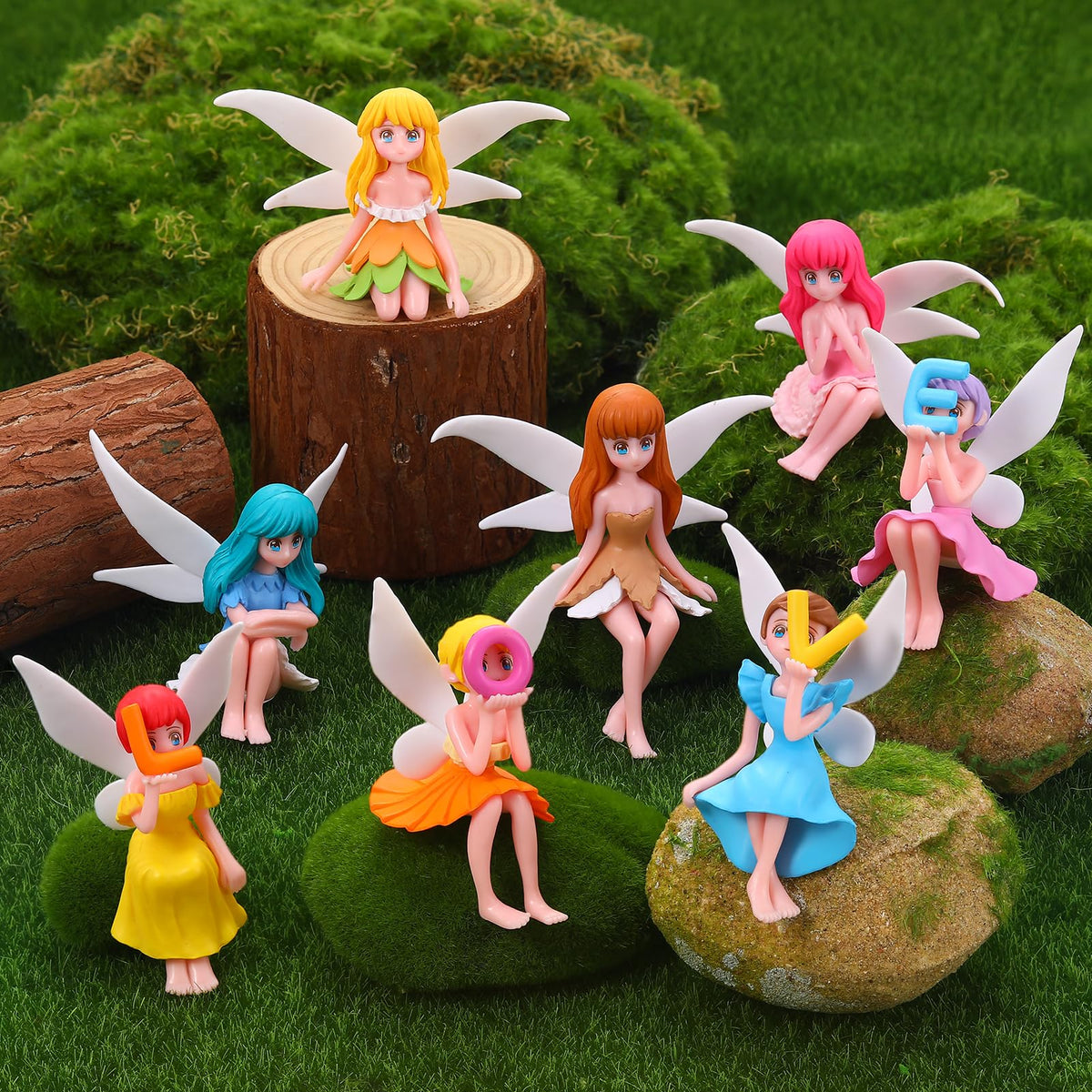 20 Pcs Fairy Figurines Miniature Fairies Full Collection Garden