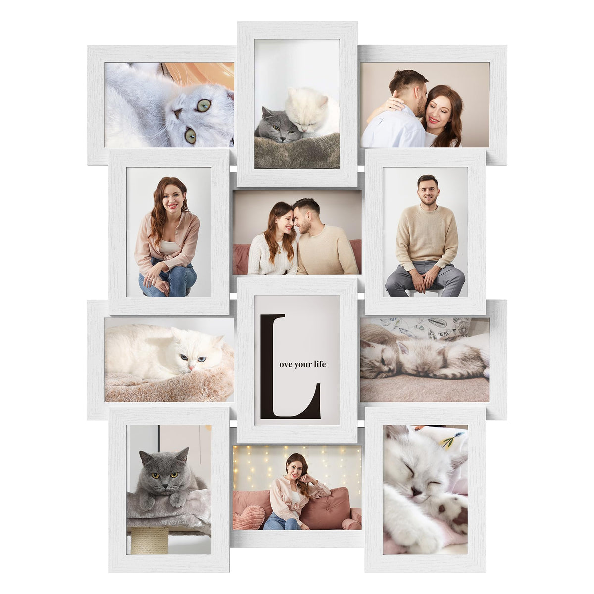 SONGMICS Collage Picture Frames, 4 x 6 for Wall Decor, Set of 12