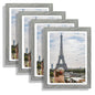 Hongkee 8x10 Picture Frame Set of 4, Real Glass and Wood Frame, 5x7 Mat