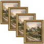 4x6 Picture Frame Set of 4 Vintage Bronze Gold for Tabletop & Wall
