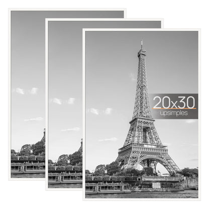 upsimples 16x24 Poster Frame, Easy Slide-In Assembly, Black, 3 Pack