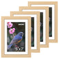 FIXSMITH 5x7 Picture Frame Bulk-4 Pack, Gold Picture Frames Collage Wall Decor, Wall & Tabletop Picture Frames, Photo Frame with HD Plexiglass, Display Pictures 4x6 with Mat or 5x7 Without Mat