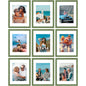 Vittanly 8x10 Picture Frames Set of 9 for Wall or Tabletop Display, Gold
