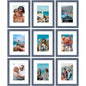 Vittanly 8x10 Picture Frames Set of 9 for Wall or Tabletop Display, Gold