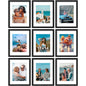 Vittanly 8x10 Picture Frames Set of 9 for Wall or Tabletop Display, Gold