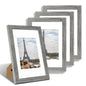 Hongkee 8x10 Picture Frame Set of 4, Real Glass and Wood Frame, 5x7 Mat