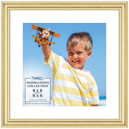 5x7 Gold Picture Frame, Contemporary, Inspirations, Wall or Table Top