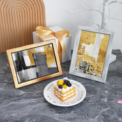 Fixwal 5x7 Picture Frame Set of 5 with Tempered Glass, Multicolor