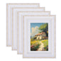 eletecpro 8x10 Vintage Picture Frame, Glass Cover, Gold, 4-Pack