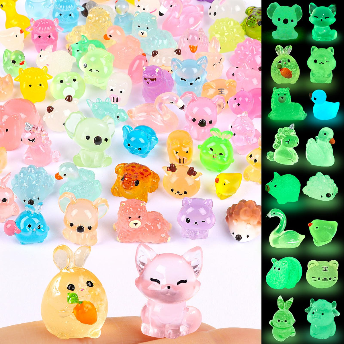 KIMOBER 36 Pcs Halloween Mini Resin Figures, Mixed Mini Figurines with Pumpkin Ghost Skull Designs, Tiny Resin Figures for Halloween Tree, Party Favors, Miniature Decorations