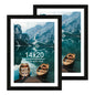 Hongkee 5x7 Picture Frame Set of 2, Real Glass and Wood Frame for Mat 4x6