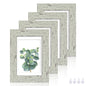 Hongkee 8x10 Picture Frame Set of 4, Real Glass and Wood Frame, 5x7 Mat