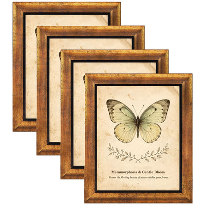 XUANLUO 5x7 Picture Frames Set of 4,Rustic Retro Photo Frame(Multicolor)
