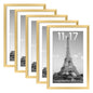 upsimples 11x14 Picture Frame, Gallery Wall Frames Set of 5, Gold