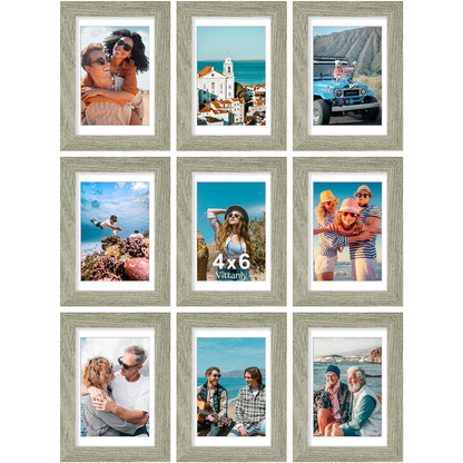 Vittanly 8x10 Picture Frames Set of 9 for Wall or Tabletop Display, Gold