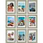 Vittanly 8x10 Picture Frames Set of 9 for Wall or Tabletop Display, Gold