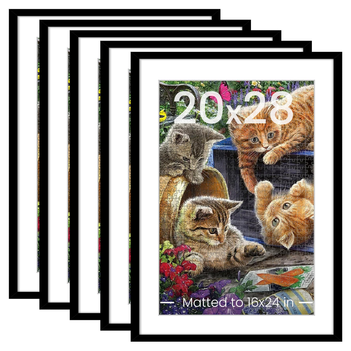 upsimples 11x14 Picture Frame, Gallery Wall Frames Set of 5, Gold