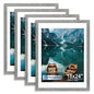 Hongkee 8x10 Picture Frame Set of 4, Real Glass and Wood Frame, 5x7 Mat