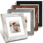 Hongkee 8x10 Picture Frame Set of 4, Real Glass and Wood Frame, 5x7 Mat
