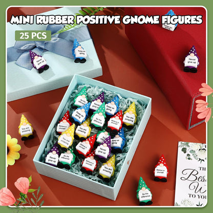Vicenpal 25 Pcs Mini Gnome Figurines, Resin Gnomes for Garden Home Decor
