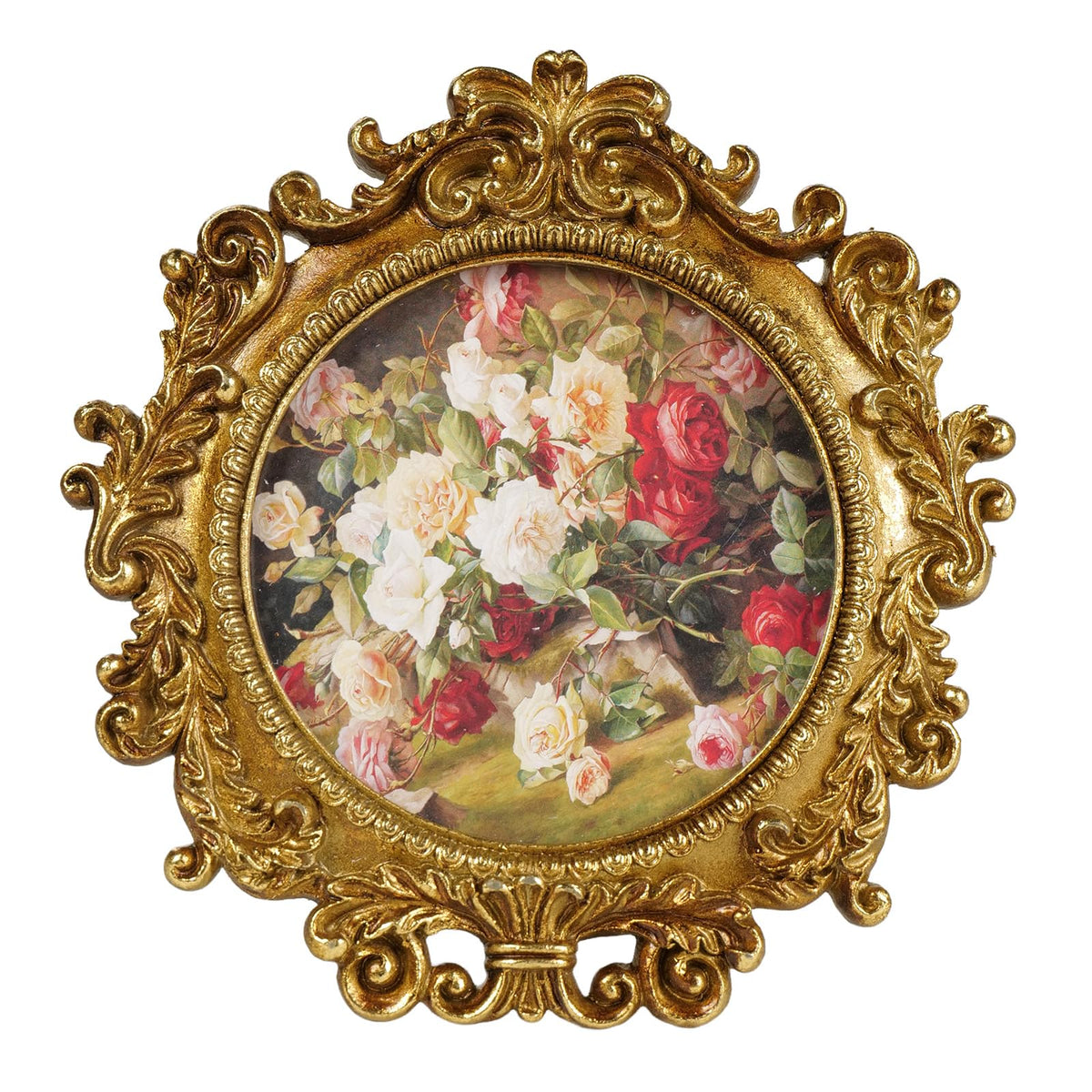 Cuspin 4x6 Vintage Picture Frame Gold Ornate Resin Arched Photo Frame