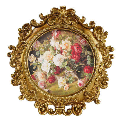 Cuspin 4x6 Vintage Picture Frame Gold Ornate Resin Arched Photo Frame