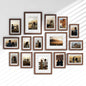 Venusmiles 15 Pack Picture Frames Collage Wall Decor, Gallery Frame Set for Wall Mounting or Tabletop Display, Multi Sizes Including 3pcs 8x10, 6pcs 5x7, 6pcs 4x6, Oak