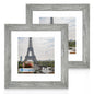 Hongkee 5x7 Picture Frame Set of 2, Real Glass and Wood Frame for Mat 4x6