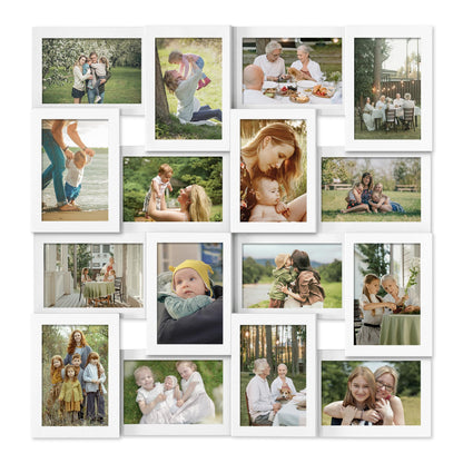 J.M.Deco Collage Picture Frames for Wall 24 Slots, Large Photo Frame Collage Wall Hanging for 4 x 6 Photo, Christmas Gift for Family or Friends - Retro Gold