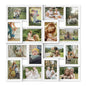 J.M.Deco Collage Picture Frames for Wall 24 Slots, Large Photo Frame Collage Wall Hanging for 4 x 6 Photo, Christmas Gift for Family or Friends - Retro Gold