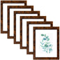 SESEAT 8x10 Picture Frame Brown Set of 6, Display Pictures 5x7 With mat or 8x10 Without Mat
