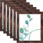 SESEAT 8x10 Picture Frame Brown Set of 6, Display Pictures 5x7 With mat or 8x10 Without Mat