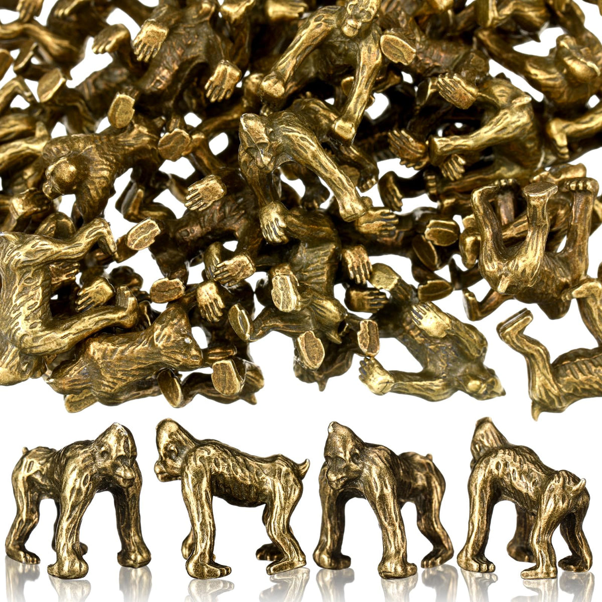 Civaner 24 Pcs Mini Sheep Figurines, Miniature Lamb, Mini Brass Figurines