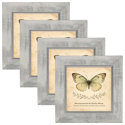 XUANLUO 5x7 Picture Frames Set of 4,Rustic Retro Photo Frame(Multicolor)