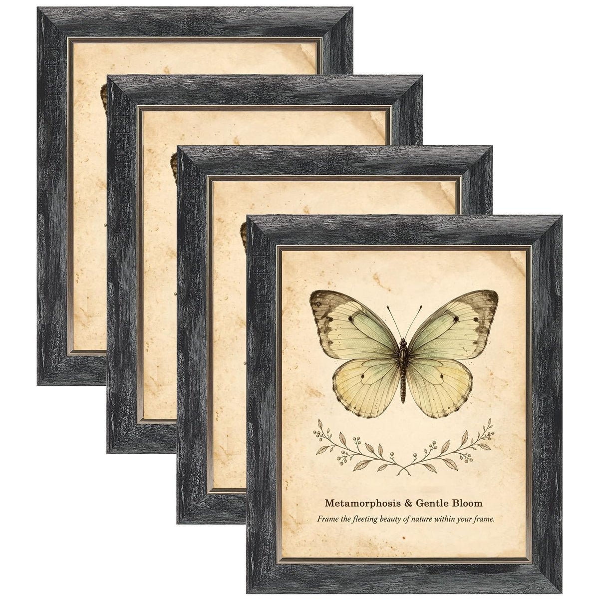 XUANLUO 5x7 Picture Frames Set of 4,Rustic Retro Photo Frame(Multicolor)