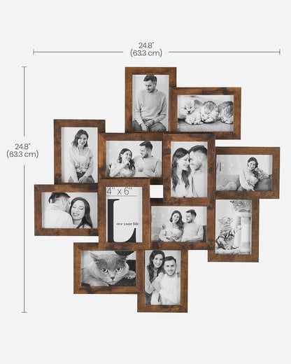 SONGMICS 12-Pack 4 x 6 Collage Picture Frames with Glass Front