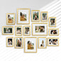 Venusmiles 15 Pack Picture Frames Collage Wall Decor, Gallery Frame Set for Wall Mounting or Tabletop Display, Multi Sizes Including 3pcs 8x10, 6pcs 5x7, 6pcs 4x6, Oak