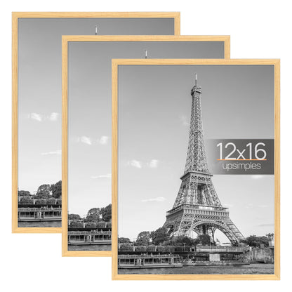 upsimples 16x24 Poster Frame, Easy Slide-In Assembly, Black, 3 Pack