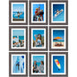 Vittanly 8x10 Picture Frames Set of 9 for Wall or Tabletop Display, Gold