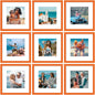Vittanly 8x10 Picture Frames Set of 9 for Wall or Tabletop Display, Gold